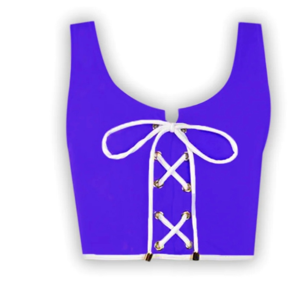Nessi Byrd 2 Piece Lace Up Bikini Purple - Size 6.   Excellent condition